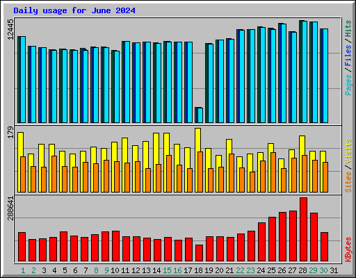 Daily usage for June 2024