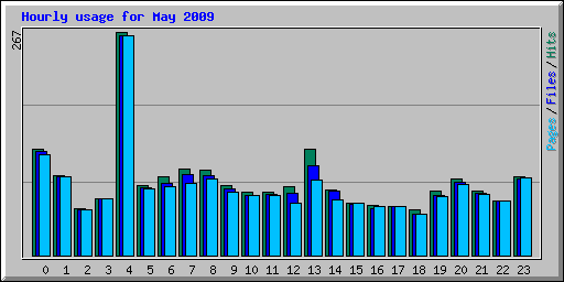 Hourly usage for May 2009