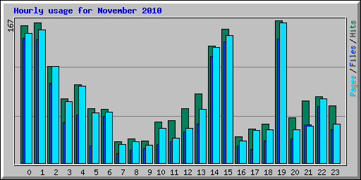 Hourly usage for November 2010