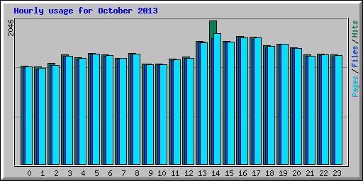 Hourly usage for October 2013