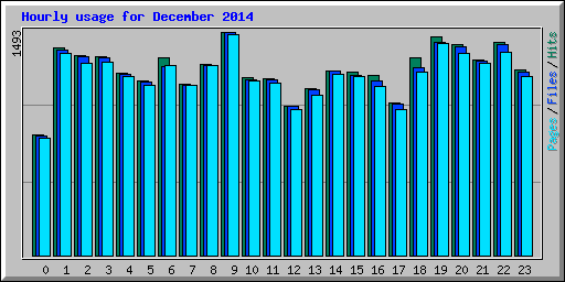 Hourly usage for December 2014
