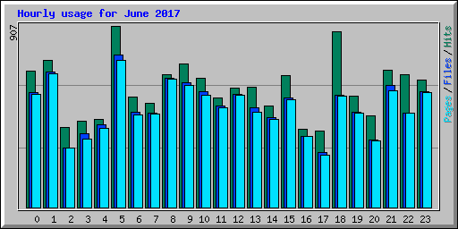 Hourly usage for June 2017