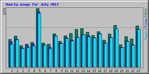 Hourly usage for July 2017