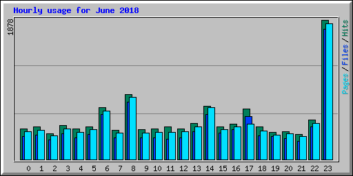 Hourly usage for June 2018
