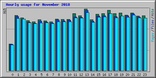 Hourly usage for November 2018