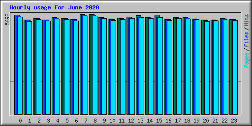 Hourly usage for June 2020