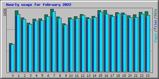 Hourly usage for February 2022