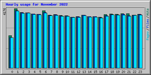 Hourly usage for November 2022