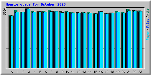 Hourly usage for October 2023