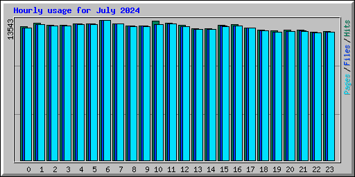 Hourly usage for July 2024