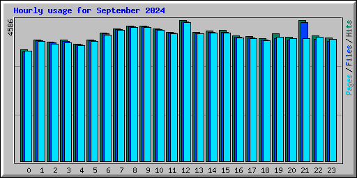 Hourly usage for September 2024