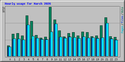 Hourly usage for March 2026